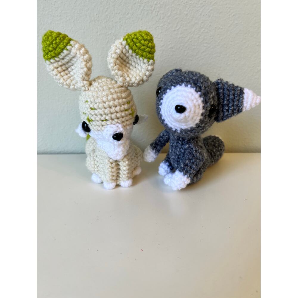 Amigurumi Fennec Fox and Wolf Crocheted Stuffed Toy